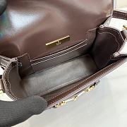 Kitlife Gucci Horsebit Duomo Small Top Handle Bag Dark Brown A006O9 20×13.5×6cm - 3