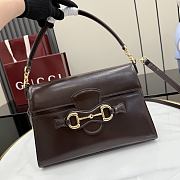Kitlife Gucci Horsebit Duomo Medium Top Handle Bag Dark Brown A006O9 27.5×19×9cm  - 1