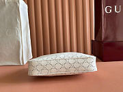 Kitlife Gucci Lady Lunetta Chain Small Shoulder Bag White Soft Perforated GG Leather A0034B 24.5x15x5cm - 6