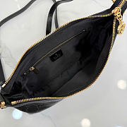 Kitlife Gucci Lady Lunetta Chain Small Shoulder Bag Black Soft Perforated GG Leather A0034B 24.5x15x5cm  - 6