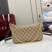 Kitlife Gucci Lady Lunetta Chain Small Shoulder Bag Beige & Brown GG Canvas A0034B 24.5x15x5cm  - 1