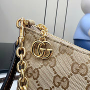 Kitlife Gucci Lady Lunetta Chain Small Shoulder Bag Beige & Brown GG Canvas A0034B 24.5x15x5cm  - 6