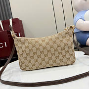 Kitlife Gucci Lady Lunetta Chain Small Shoulder Bag Beige & Brown GG Canvas A0034B 24.5x15x5cm  - 4