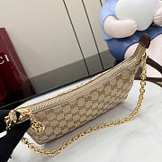 Kitlife Gucci Lady Lunetta Chain Small Shoulder Bag Beige & Brown GG Canvas A0034B 24.5x15x5cm  - 5
