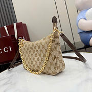 Kitlife Gucci Lady Lunetta Chain Small Shoulder Bag Beige & Brown GG Canvas A0034B 24.5x15x5cm  - 3