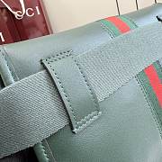 Kitlife Gucci Web Trademark Small Belt Bag Dark Green Soft Leather 867032 24x17x3.5cm  - 4