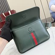 Kitlife Gucci Web Trademark Small Belt Bag Dark Green Soft Leather 867032 24x17x3.5cm  - 5