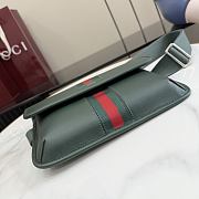 Kitlife Gucci Web Trademark Small Belt Bag Dark Green Soft Leather 867032 24x17x3.5cm  - 6