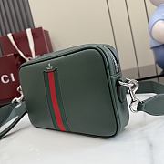 Kitlife Gucci Web Trademark Small Crossbody Bag Dark Green Leather 866982 24×15×4cm - 3