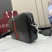Kitlife Gucci Web Trademark Small Crossbody Bag Black Leather 866982 24×15×4cm - 6