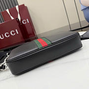 Kitlife Gucci Web Trademark Small Crossbody Bag Black Leather 866982 24×15×4cm - 5