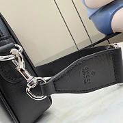 Kitlife Gucci Web Trademark Small Crossbody Bag Black Leather 866982 24×15×4cm - 3