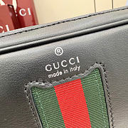 Kitlife Gucci Web Trademark Small Crossbody Bag Black Leather 866982 24×15×4cm - 2