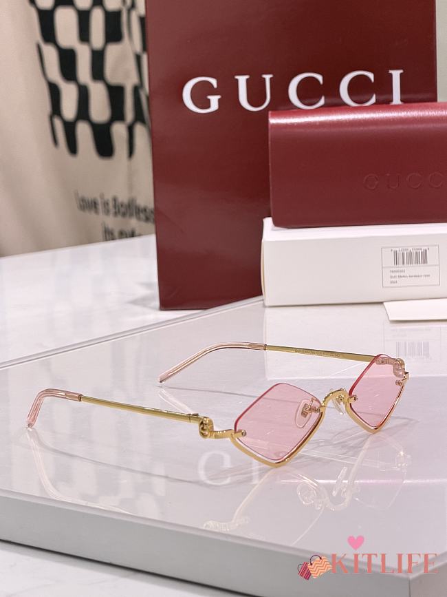 Kitlife Gucci Eyewear Upside Down Diamond-shape Sunglasses  - 1