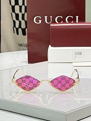 Kitlife Gucci Eyewear Upside Down Diamond-shape Sunglasses  - 3