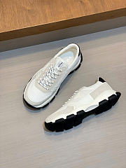 Kitlife Prada White Mesh Fabric And Beige Suede Sneakers - 2