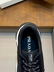 Kitlife Prada Black Mesh Fabric And Beige Suede Sneakers  - 4