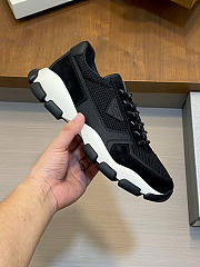 Kitlife Prada Black Mesh Fabric And Beige Suede Sneakers  - 3
