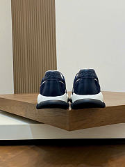 Kitlife Prada Dark Blue Mesh Fabric And Beige Suede Sneakers  - 6