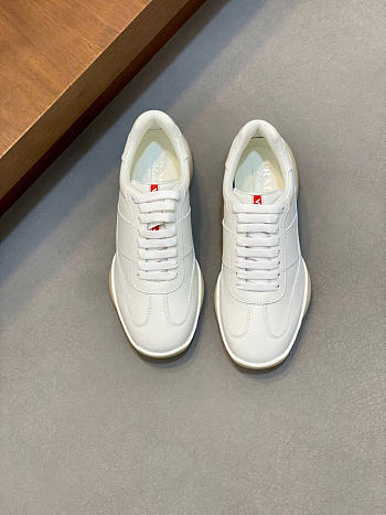 Kitlife Prada America's Cup Ivory Nappa Leather Sneakers