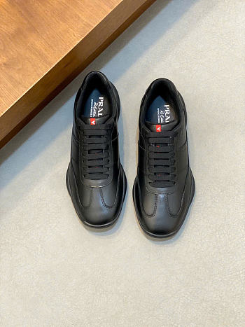 Kitlife Prada America's Cup Black Nappa Leather Sneakers 