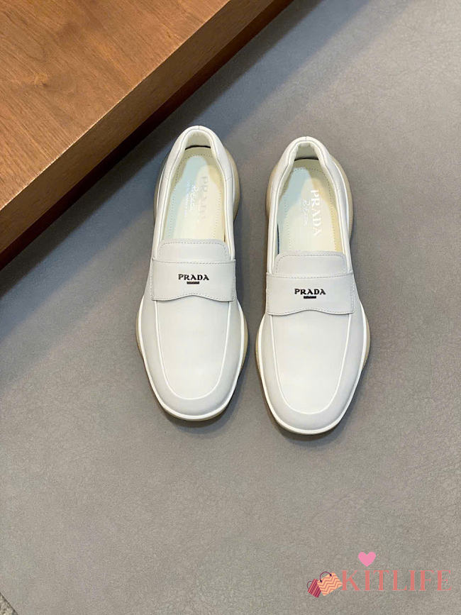 Kitlife Prada Men's Slip-On Casual Sneakers White - 1