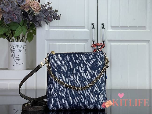 Kitlife Louis Vuitton Mini Multipass Bag Denim M3A389 17.5x18x9.5cm  - 1