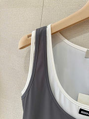 Kitlife Miu Miu Stretch Jersey Mini Dress Gray - 4