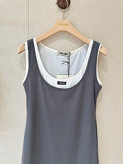 Kitlife Miu Miu Stretch Jersey Mini Dress Gray - 3