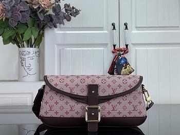 Kitlife Louis Vuitton Vintage Handbag Pink Denim Monogram 26x12x3cm