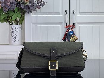 Kitlife Louis Vuitton Vintage Handbag Green Denim Monogram 26x12x3cm