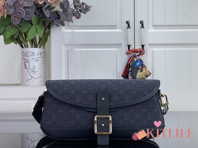 Kitlife Louis Vuitton Vintage Handbag Dark Blue Denim Monogram 26x12x3cm  - 1