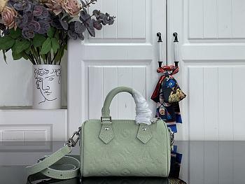 Kitlife Louis Vuitton Nano Speedy Handbag Green M2A387 16x10x7.5cm