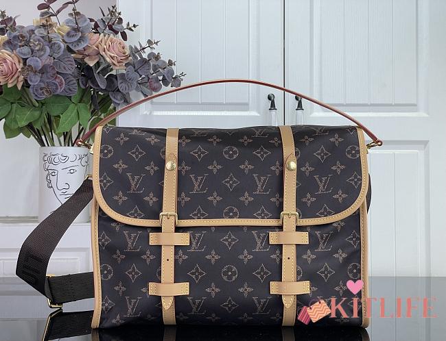 Kitlife Louis Vuitton Jet Lag MM LV Silk Tech Bag Brown Monogram M2A425 45x37x19cm - 1