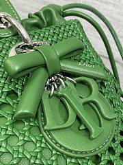 Kitlife Dior Medium Lady Bag Green Woven Calfskin 24x21x12cm - 6