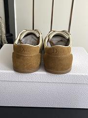 Kitlife Dior Ribbon Sneaker Brown Suede Calfskin and Gold-Tone Crinkled Laminated - 4