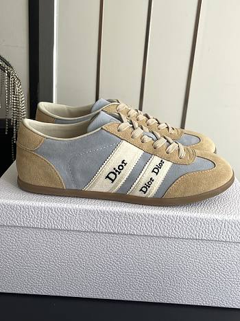 Kitlife Dior Ribbon Sneaker Beige & Light Gray Suede Calfskin