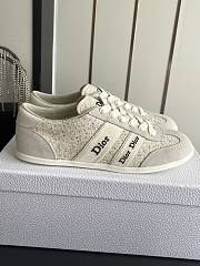 Kitlife Dior Ribbon Sneaker Cream Suede Calfskin and Tweed  - 1