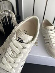 Kitlife Dior Ribbon Sneaker Cream Suede Calfskin and Tweed  - 6