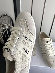 Kitlife Dior Ribbon Sneaker Cream Suede Calfskin and Tweed  - 4