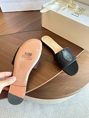  Kitlife Dior Dioriviera Médaillon Slide Black Embroidered Cotton and Calfskin  - 6