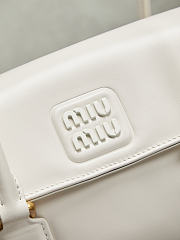 Kitlife Miu Miu Arcadie Leather Bag White 5BD282 24 x11.5x 5cm  - 4