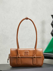 Kitlife Miu Miu Arcadie Leather Bag Brown 5BD282 24 x11.5x 5cm  - 1