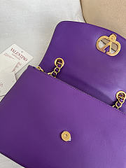Kitlife Valentino Garavani Djuna Medium Chain Bag In Purple Nappa Leather 26.5x17x7cm  - 5