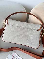 Kitlife Valentino Garavani  Chelsea Re Flap Bag Beige Canvas & Brown 18x28x8cm - 2