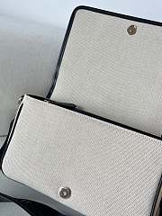 Kitlife Valentino Garavani Chelsea Re Flap Bag Beige Canvas & Black 18x28x8cm - 5