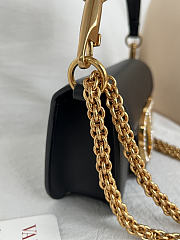Kitlife Valentino Garavani Locò Small Shoulder Bag Black With Jewel Logo Gold Hardware 20x11x5cm - 6