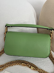 Kitlife Valentino Garavani Locò Small Shoulder Bag Green With Jewel Logo Gold Hardware 20x11x5cm  - 3