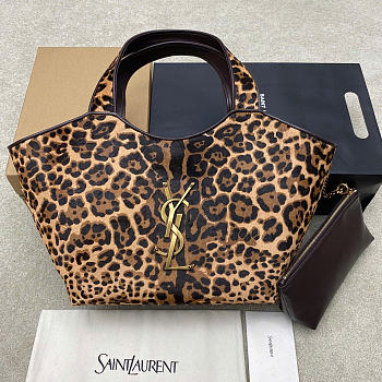 Kitlife Saint Laurent Icare Medium In Leopard Printed Bag 858191 31/46x28x15/5cm 