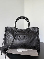 Kitlife Balenciaga Le City Large Bag in Black Lambskin 46x29x17cm - 1